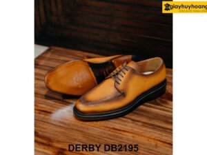Giày tây nam da vân saffiano cao cấp Derby DB2195 003