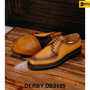 Giày tây nam da vân saffiano cao cấp Derby DB2195 003