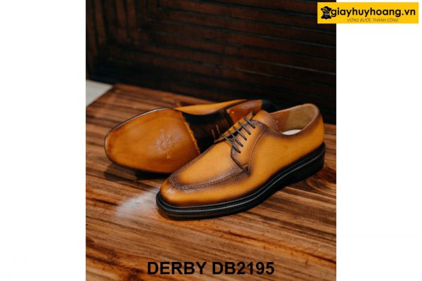 Giày tây nam da vân saffiano cao cấp Derby DB2195 003