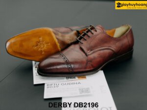 Giày tây nam da bò màu nâu Derby DB2196 003