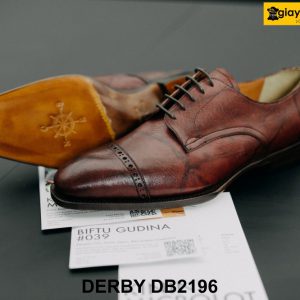 Giày tây nam da bò màu nâu Derby DB2196 003