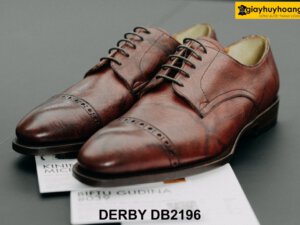 Giày tây nam da bò màu nâu Derby DB2196 001