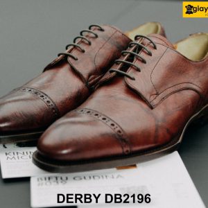 Giày tây nam da bò màu nâu Derby DB2196 001