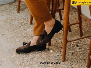 Giày da nam có chuông da lộn Tassel Loafer LF2252 003