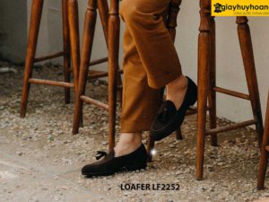 Giày da nam có chuông da lộn Tassel Loafer LF2252 002