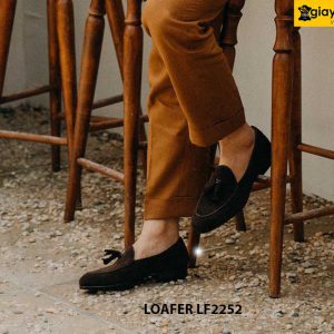 Giày da nam có chuông da lộn Tassel Loafer LF2252 002