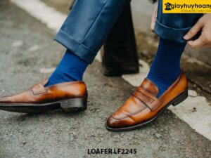 Giày lười nam công sở màu patina bò Loafer LF2245 001