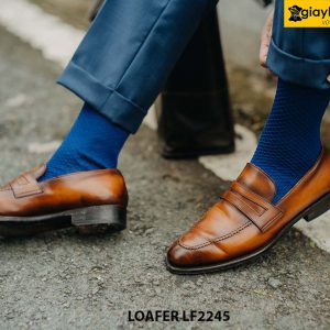 Giày lười nam công sở màu patina bò Loafer LF2245 001