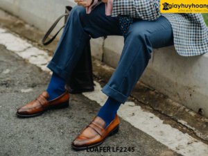 Giày lười nam công sở màu patina bò Loafer LF2245 002