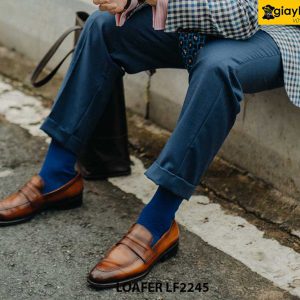 Giày lười nam công sở màu patina bò Loafer LF2245 002