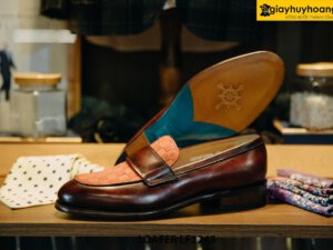 Giày lười nam không dây phối da lộn Loafer LF2248 004