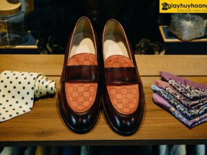 Giày lười nam không dây phối da lộn Loafer LF2248 001