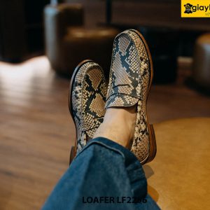 Giày lười nam da trăn phong cách Loafer LF2256 002