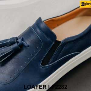 Giày lười nam đế sneaker trắng Tassel Loafer LF2282 004