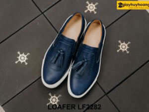 Giày lười nam đế sneaker trắng Tassel Loafer LF2282 001