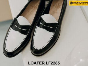 Giày lười nam phong cách đen trắng Loafer LF2285 001