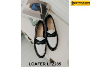 Giày lười nam phong cách đen trắng Loafer LF2285 004