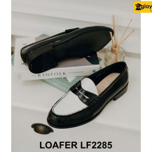 Giày lười nam phong cách đen trắng Loafer LF2285 003