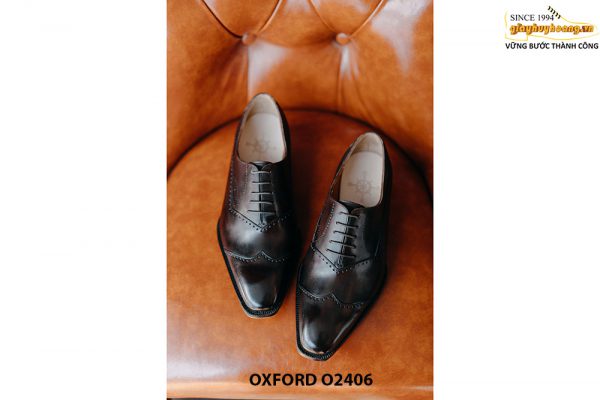 Giày da nam thiết kế sang trọng độc đáo Oxford O2406 001