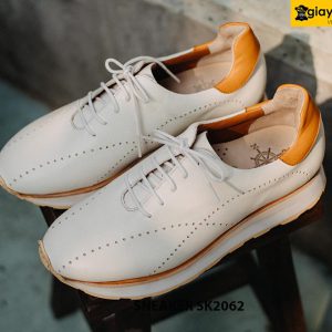 Giày Sneaker da nam màu trắng đẹp SK2062 001