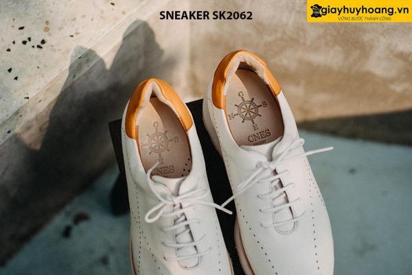 Giày Sneaker da nam màu trắng đẹp SK2062 005