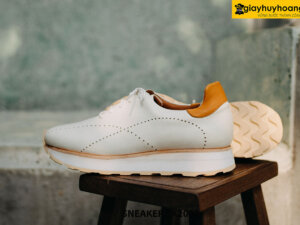 Giày Sneaker da nam màu trắng đẹp SK2062 003