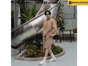 Giày Sneaker da nam màu trắng đẹp SK2062 002