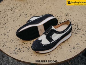Giày Sneaker nam da lộn xanh navy SK2063 004