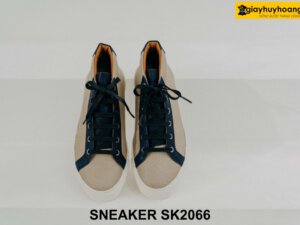 Giày da Sneaker cổ lửng đế bằng SK2066 001