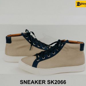 Giày da Sneaker cổ lửng đế bằng SK2066 003