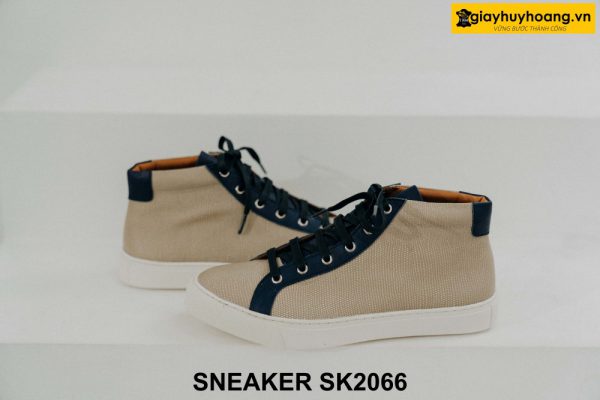 Giày da Sneaker cổ lửng đế bằng SK2066 003