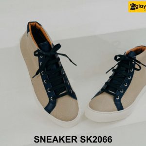 Giày da Sneaker cổ lửng đế bằng SK2066 002