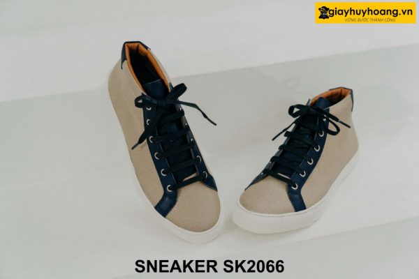 Giày da Sneaker cổ lửng đế bằng SK2066 002