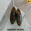 Giày da Sneaker nam màu xanh rêu SK2068 001