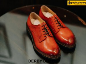 Giày tây nam mũi tròn màu vàng bò Derby DB2197 001