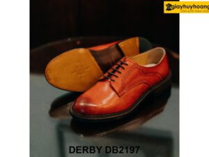 Giày tây nam mũi tròn màu vàng bò Derby DB2197 003