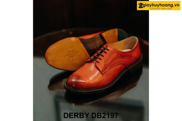 Giày tây nam mũi tròn màu vàng bò Derby DB2197 003