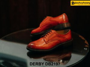 Giày tây nam mũi tròn màu vàng bò Derby DB2197 002