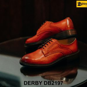 Giày tây nam mũi tròn màu vàng bò Derby DB2197 002