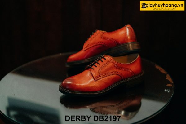 Giày tây nam mũi tròn màu vàng bò Derby DB2197 002