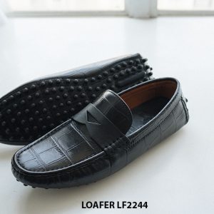 Giày lười nam lái xe màu đen Loafer LF2244 002