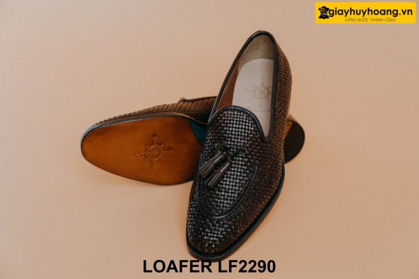 Giày lười nam da đan xen cá tính Tassel Loafer LF2290 004