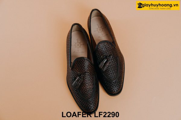 Giày lười nam da đan xen cá tính Tassel Loafer LF2290 002