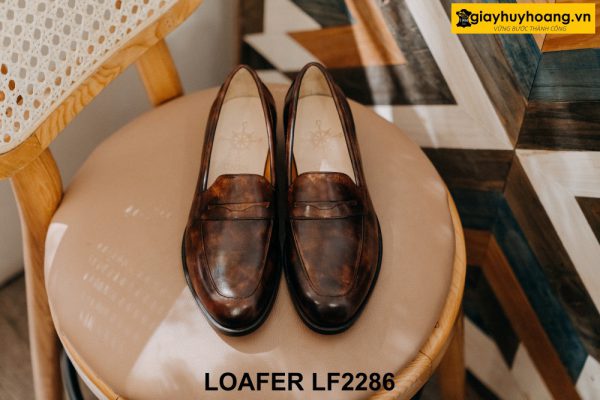 Giày da lười nam công sở đóng thủ công Loafer LF2286 001