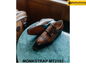 Giày da Double Monkstrap nam đế da bò cao cấp MT2103 003