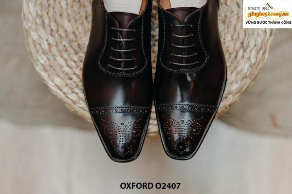 Giày da nam đế da khâu bền bỉ Oxford O2407 006