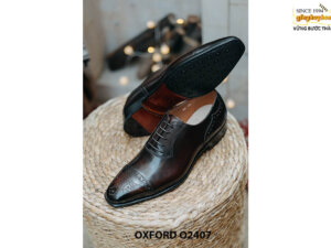 Giày da nam đế da khâu bền bỉ Oxford O2407 005