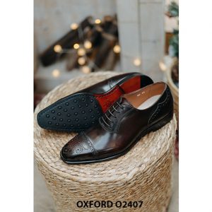 Giày da nam đế da khâu bền bỉ Oxford O2407 004