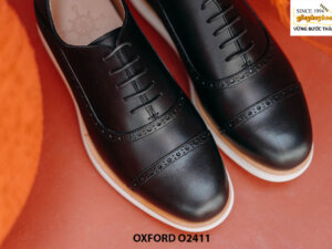 Giày tây nam chính hãng đế bằng thể thao Oxford O2411 003