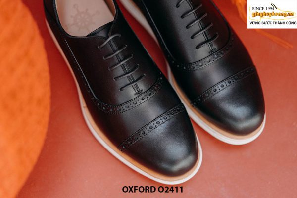 Giày tây nam chính hãng đế bằng thể thao Oxford O2411 003